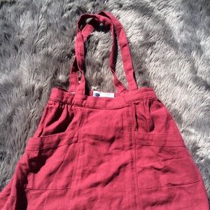 Skirt with overalls